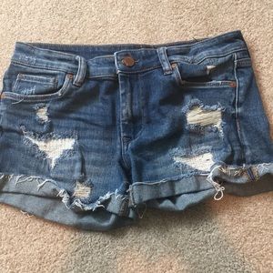 Distressed Style Jean Shorts
